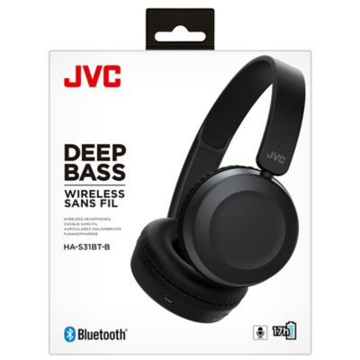 JVC on-ear Bluetooth headphones in black, UK version