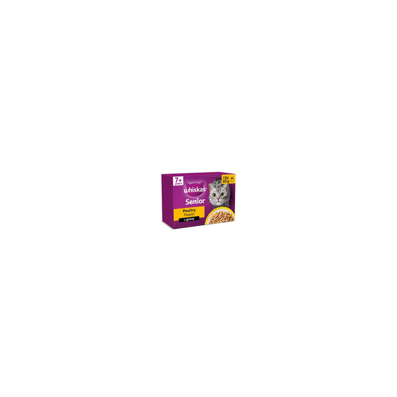 Whiskas Senior Cat Food Pouches 12 x 85g (British brand)