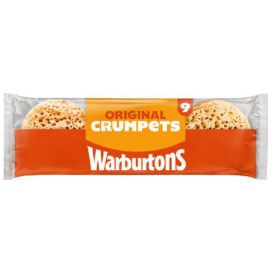 Warburtons Original Crumpets 9 pack (British brand)