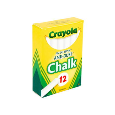 Crayola white chalk 12 pieces - British product