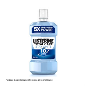 ASDA Listerine Total Care Stay White Intens Smak Klassisk Hvitende Munnskyll 500ml - Kjøp online hos McGrocer
