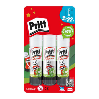 Pritt Stick Ocean Pack glue stick 3 x 22g, UK version