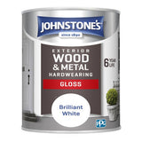 Johnstone's Exterior Gloss Paint Brilliant White 750ml, UK version
