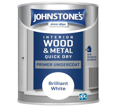 Johnstone's white primer undercoat paint, UK version