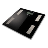 Salter black glass Analyser bathroom scales, UK version