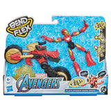 Marvel Flex Rider bendable Iron Man figure with 2-in-1 motorcycle (British brand)