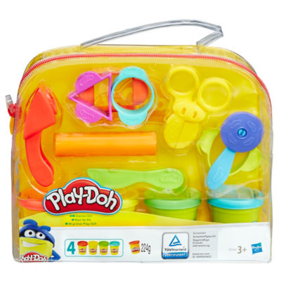 Play-Doh Modelling Dough Starter Set with 4 colours and 9 tools, imported from the UK