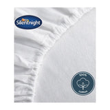 Silentnight white brushed cotton fitted sheet king - British product