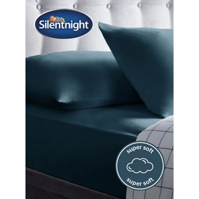 Silentnight Brushed Cotton Fitted Sheet Teal King, UK version