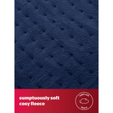 Silentnight luxury heated throw in navy, UK version