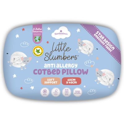 ASDA Slumberdown Little Slumbers Soft Cot Bed Pillow 60cm x 40cm- Buy online at McGrocer