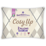 ASDA Slumberdown Cosy Up Medium fill Pillow pair Standard UK Sizing- Buy online at McGrocer