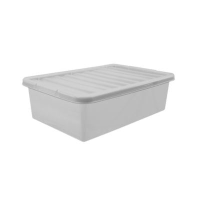 George Home grey kids underbed storage box 32L, UK version