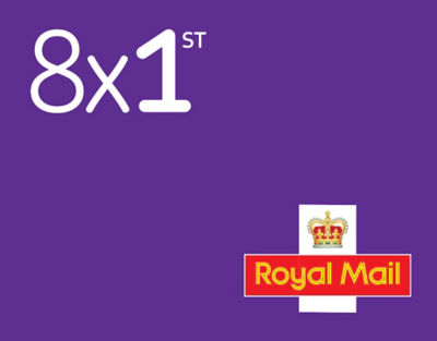 Royal Mail 1st Class stamps 8 pack, imported from the UK