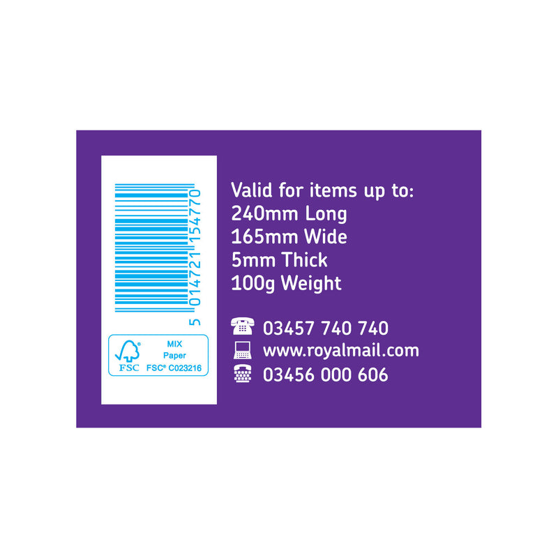 Royal Mail 1st Class stamps 8 pack, imported from the UK