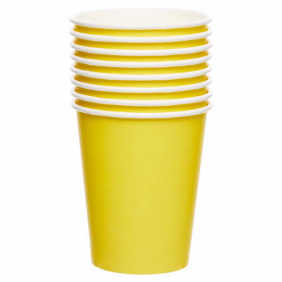 Amscan Buttercup paper cups 237ml 8 pack (British brand)