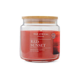 George Home medium jar Red Sunset candle, imported from the UK