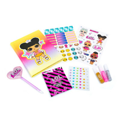 L.O.L. Surprise! DIY diary set with gems and stickers, imported from the UK