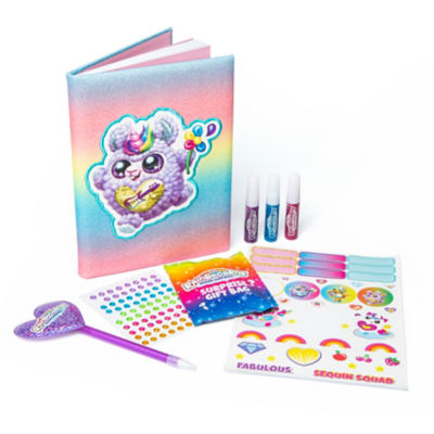 Rainbocorns diary set with glitter accessories, imported from the UK