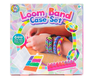 RMS loom band case set with weaving tools and 600 bands, imported from the UK