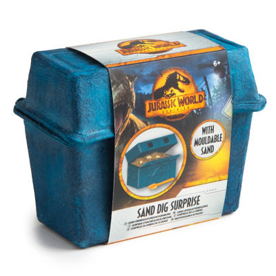 Jurassic World Dominion Sand Dig Surprise Chest dinosaur toy kit, UK version
