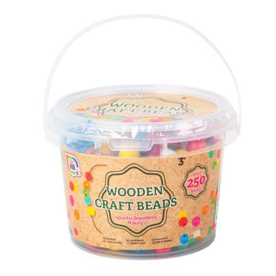 RMS wooden beads craft kit 10x10x9cm, imported from the UK