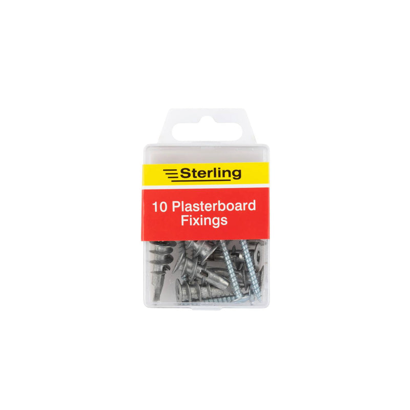 Sterling plasterboard fixings 10 pack - British product