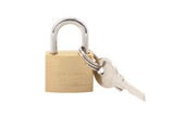 Brass padlock 20mm with steel chrome plated shackle design (British brand)