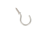 Chrome plated cup hooks pack of 10 (British brand)