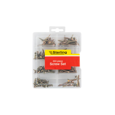 ASDA Sterling 224 Piece Wood Screw Kit Screw Fixing Kit- Buy online at McGrocer