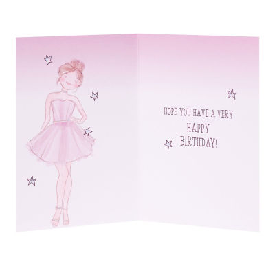 George Home Girl in Dress Birthday Card