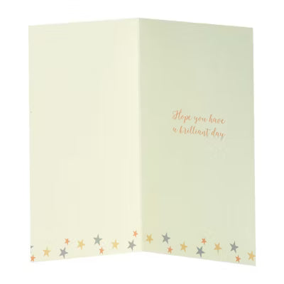George Home modern birthday greeting card 14x21cm, UK version