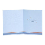 George Home birthday card with stripy design and envelope - British product