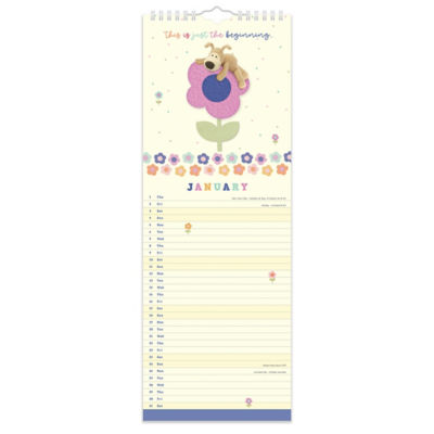 Boofle slim calendar 2026, UK version