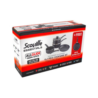 Scoville Essentials 4+1 cookware set non-stick pans (British brand)