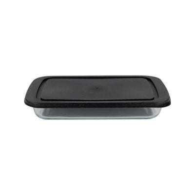 Scoville Glasslux rectangular glass dish with lid 2.2L (British brand)