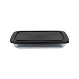 Scoville Glasslux rectangular glass dish with lid 2.2L (British brand)