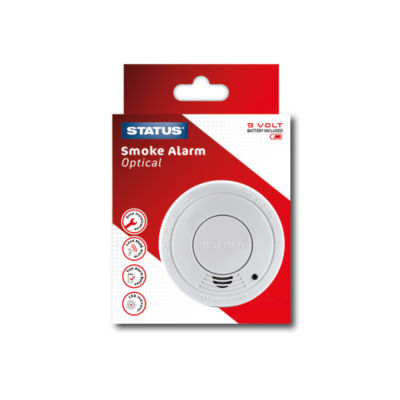 Status smoke alarm optical 9V battery unit (British brand)