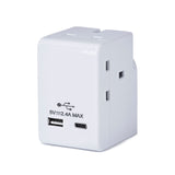 ASDA 3 Way Adaptor with USB-A and USB-C Ports - White- Buy online at McGrocer
