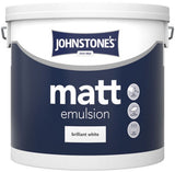 Johnstone's Matt Brilliant White emulsion 5L, UK version