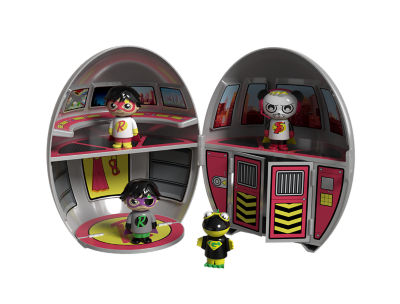 Ryan's World micro figure playset with six themed sets, UK version