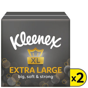 Kleenex Extra Large tissues compact twin pack, UK version