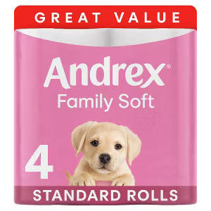 Andrex Family Soft toilet tissue 4 rolls - British product