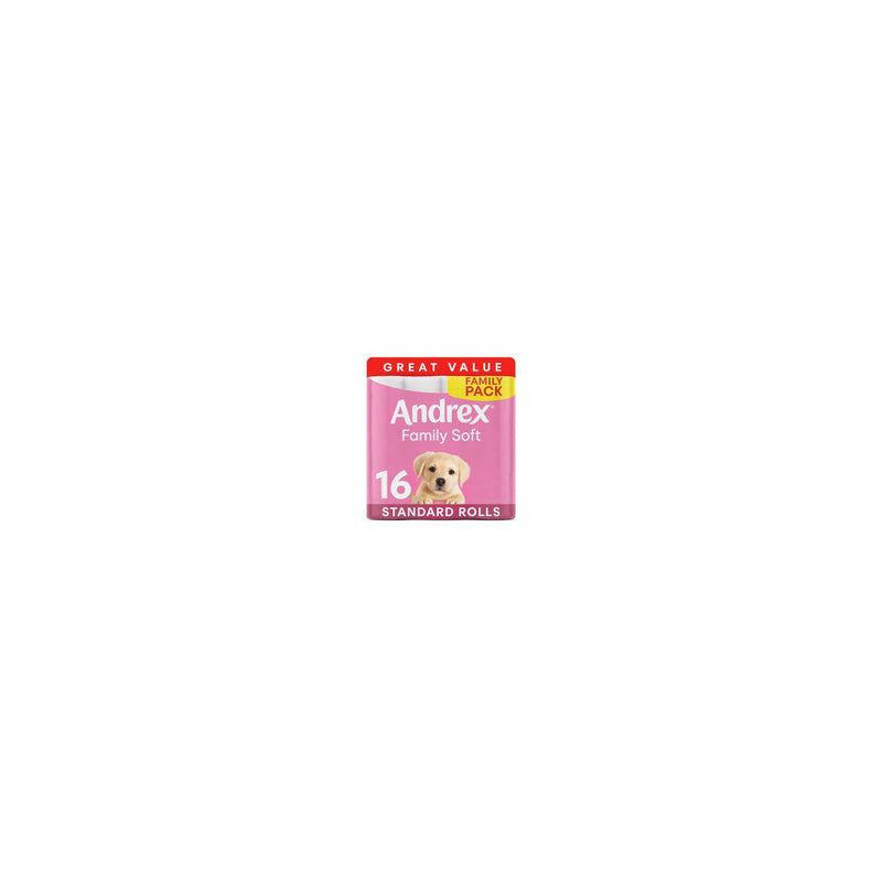 Andrex toilet tissue 16 rolls 2-ply (British brand)