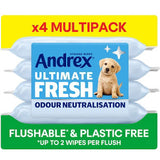 Andrex Classic Clean Washlets Toilet Tissue Wipes, 4 Pack
