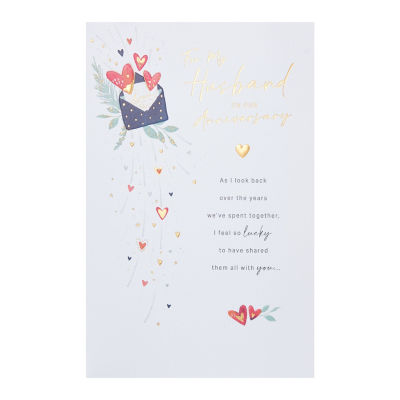George Home husband wedding anniversary card 171x260mm, imported from the UK