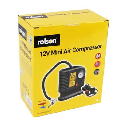 Rolson 12V mini air compressor, imported from the UK