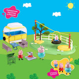Peppa Pig camping playset with campervan, zip line and figures - British product