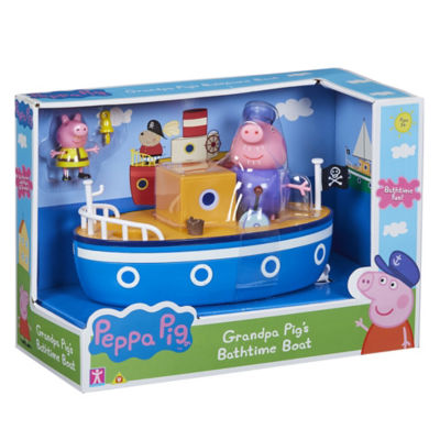 Peppa Pig bathtime boat with Grandpa Pig figures - British product