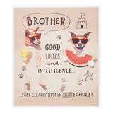 Carlton Photographic Dogs Brother Birthday Card